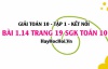 Bài 1.14 SGK Toán 10 tập 1 Kết nối tri thức